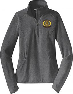 Ladies Sport-Wick Stretch 1/2-Zip Pullover, Charcoal Heather